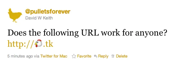 Screenshot of Tweet in Safari on macOS Lion